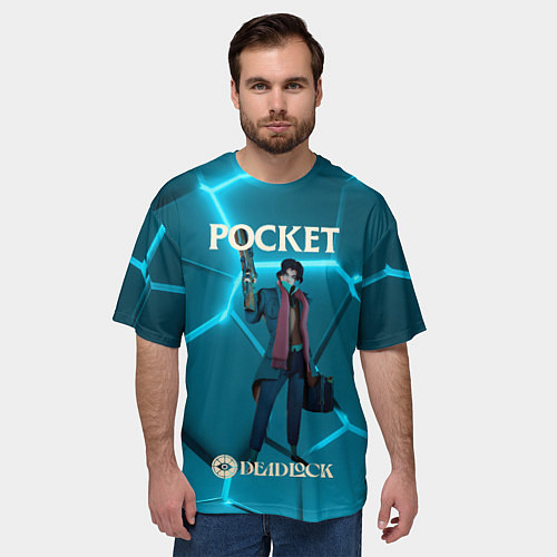 Мужская футболка оверсайз Pocket Deadlock / 3D-принт – фото 3