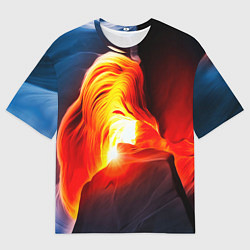 Мужская футболка оверсайз Абстракция разлом