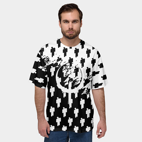 Мужская футболка оверсайз Quake pattern men / 3D-принт – фото 3