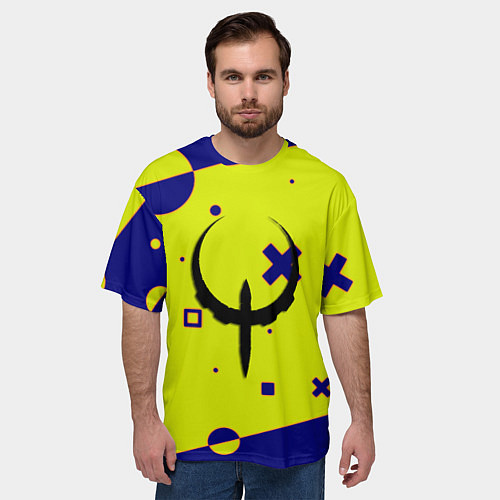 Мужская футболка оверсайз Quake game collection / 3D-принт – фото 3