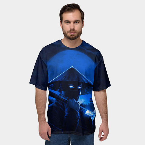 Мужская футболка оверсайз The coolness of a samurai / 3D-принт – фото 3