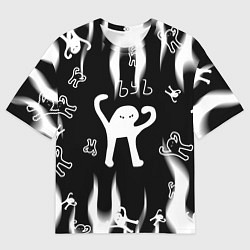 Футболка оверсайз мужская Ъуъ съука mem, цвет: 3D-принт