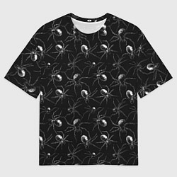 Футболка оверсайз мужская Паттерн с пауками, цвет: 3D-принт