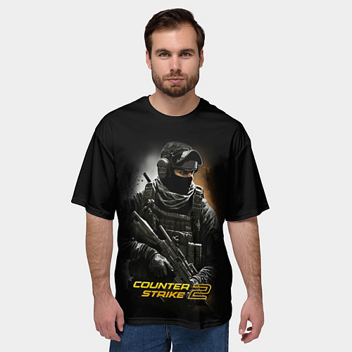 Мужская футболка оверсайз Counter strike спецназовец / 3D-принт – фото 3