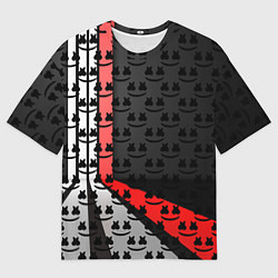 Мужская футболка оверсайз Marshmello pattern