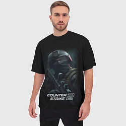 Футболка оверсайз мужская CS counter terrorist, цвет: 3D-принт — фото 2