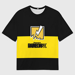 Футболка оверсайз мужская Rainbow six logo game, цвет: 3D-принт