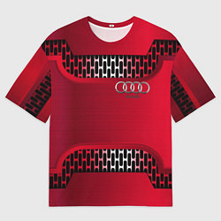 Мужская футболка оверсайз Audi metal steel