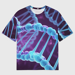 Мужская футболка оверсайз Неон ДНК