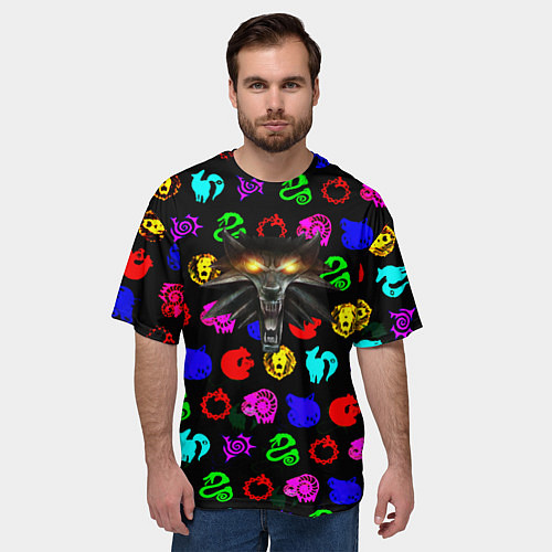 Мужская футболка оверсайз Ведьмак x dota / 3D-принт – фото 3