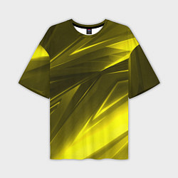 Мужская футболка оверсайз Gold stripes abstraction