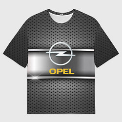 Футболка оверсайз мужская Opel carbon metal steel, цвет: 3D-принт