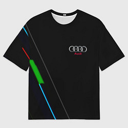 Футболка оверсайз мужская AUDI geometry line, цвет: 3D-принт