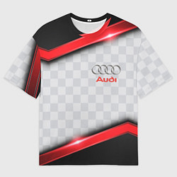 Футболка оверсайз мужская AUDI auto texture, цвет: 3D-принт