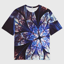 Футболка оверсайз мужская Фрактальный узора стекло, цвет: 3D-принт