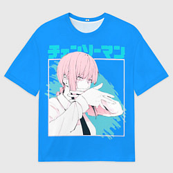 Футболка оверсайз мужская Макима персонаж Человек-бензопила, цвет: 3D-принт