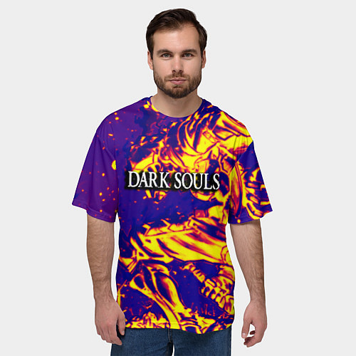 Мужская футболка оверсайз Darksouls рыцарь / 3D-принт – фото 3