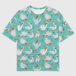 Футболка оверсайз мужская Гусики, цвет: 3D-принт