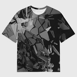 Мужская футболка оверсайз Битое стекло