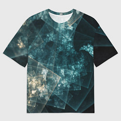 Футболка оверсайз мужская Абстрактный космос геометрия, цвет: 3D-принт