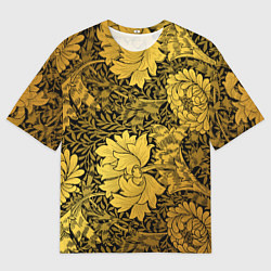 Футболка оверсайз мужская Золотые подсолнухи, цвет: 3D-принт