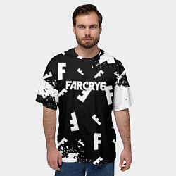 Футболка оверсайз мужская FC6 logo pattern, цвет: 3D-принт — фото 2