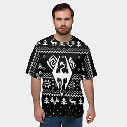 Футболка оверсайз мужская The Elder Scrolls game pattern, цвет: 3D-принт — фото 2