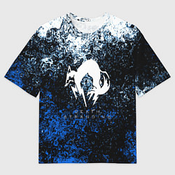 Футболка оверсайз мужская Deathstranding холодные краски, цвет: 3D-принт