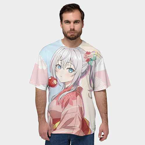 Мужская футболка оверсайз Аля иногда кокетничает со мной по русски Алиса / 3D-принт – фото 3