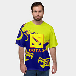 Футболка оверсайз мужская Dota dragon steel, цвет: 3D-принт — фото 2