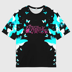 Футболка оверсайз мужская Bullet for my valentine бабочки, цвет: 3D-принт