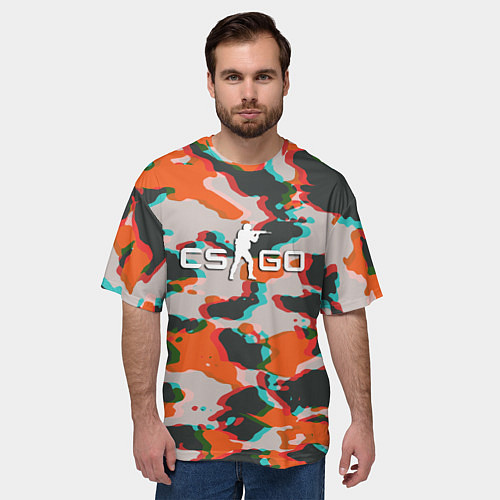 Мужская футболка оверсайз Камуфляж из игры ксго / 3D-принт – фото 3