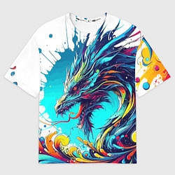 Футболка оверсайз мужская Japanese dragon - tattoo irezumi, цвет: 3D-принт