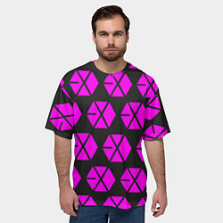 Футболка оверсайз мужская Exo логотип, цвет: 3D-принт — фото 2