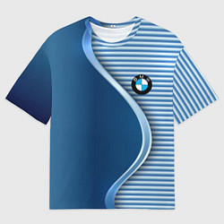 Футболка оверсайз мужская BMW текстура, цвет: 3D-принт