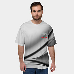 Футболка оверсайз мужская Toyota texrure grey, цвет: 3D-принт — фото 2
