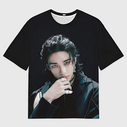 Футболка оверсайз мужская Stray Kids Hyunjin Giant concept, цвет: 3D-принт