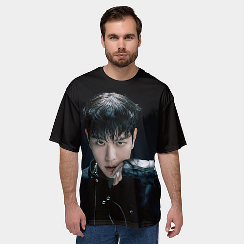 Мужская футболка оверсайз Stray Kids Seungmin Giant concept / 3D-принт – фото 3