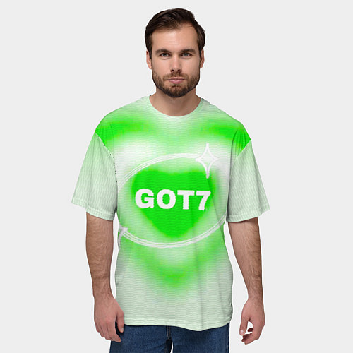 Мужская футболка оверсайз Got7 сердце / 3D-принт – фото 3