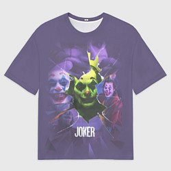Мужская футболка оверсайз Джокер - осколки