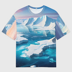 Мужская футболка оверсайз Арктика льдины