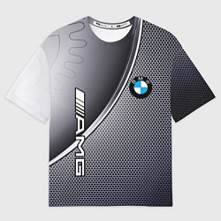 Мужская футболка оверсайз BMW metalic auto metal