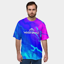 Футболка оверсайз мужская Warframe neon storm, цвет: 3D-принт — фото 2