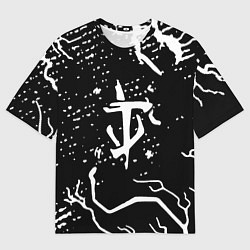 Футболка оверсайз мужская Doom шторм краски, цвет: 3D-принт