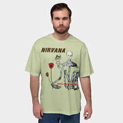 Футболка оверсайз мужская Nirvana incesticide, цвет: 3D-принт — фото 2