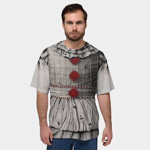 Мужская футболка оверсайз Пеннивайз костюм верх / 3D-принт – фото 3