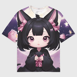 Футболка оверсайз мужская Куроми цветы, цвет: 3D-принт