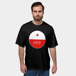 Футболка оверсайз мужская USSR logo steel, цвет: 3D-принт — фото 2
