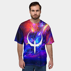 Футболка оверсайз мужская Quke неоновый стиль, цвет: 3D-принт — фото 2