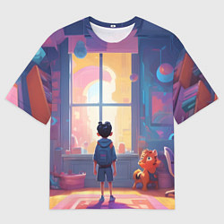 Футболка оверсайз мужская Детство приключения, цвет: 3D-принт
